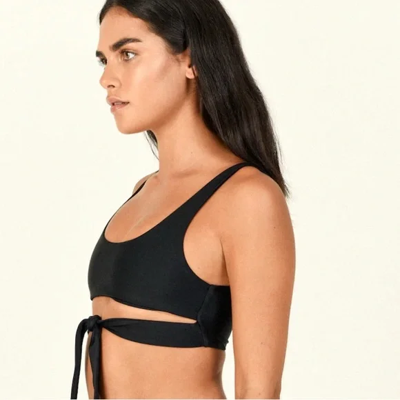 JADE Swim Bikini Top – Red Tie-Front – Size Small - Picture 2 of 4